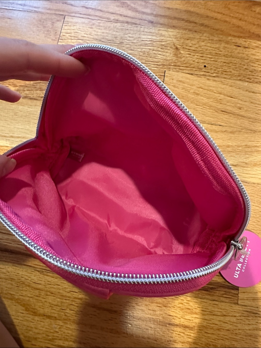 Ulta Beauty Hot Pink Cosmetic Pouch - Picture 2 of 2